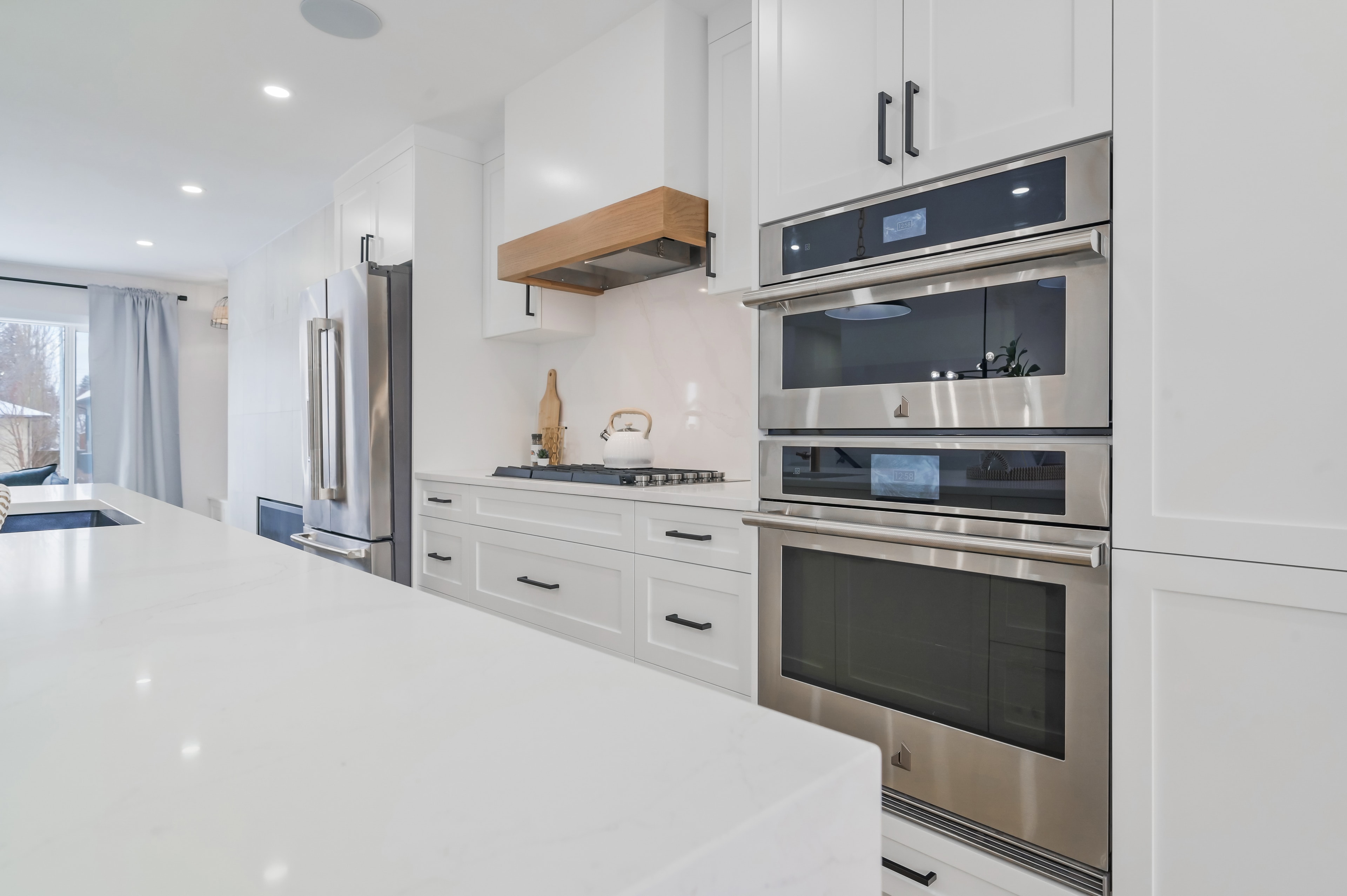 Luxury kitchen renovation with custom cabinetry